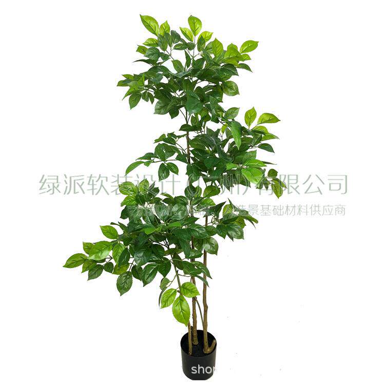 幸福树仿真植物客厅盆栽发财树超大型落地假绿植室内高端装饰