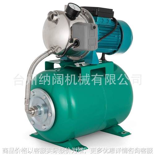 跨境不锈钢浅井喷射泵750W花园增压泵1.0HP抽水泵110V美规气罐泵