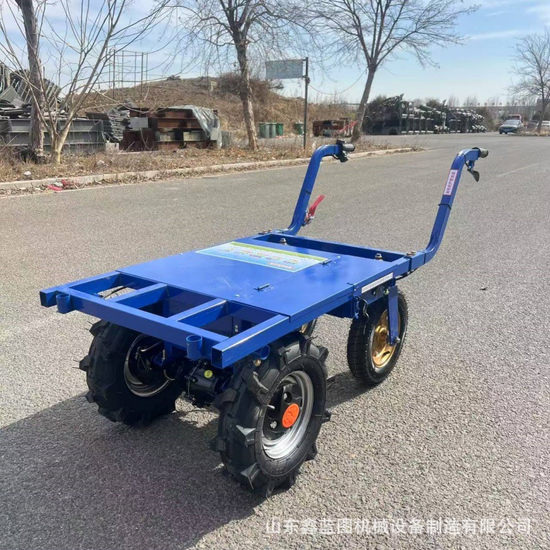 电动助力手推平板三轮四轮车 家用搬运省力小型电动手推车