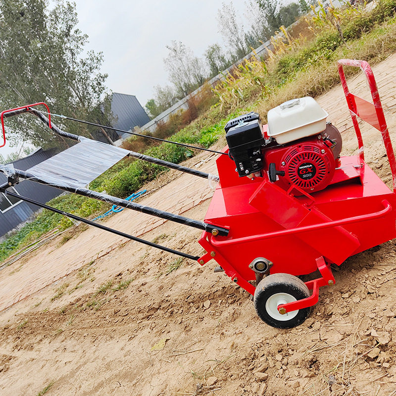 全自动园林草皮打眼养护松土手推透气高尔夫足球场自走式打孔机