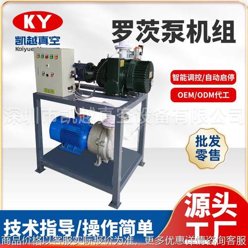 跨境热卖罗茨泵机组电池厂气泵专用液环旋片水环真空机组