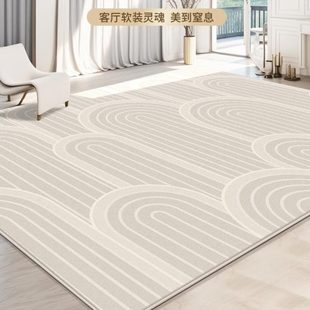 轻奢高级感防水可擦免洗家用防滑耐脏床边毯 地毯客厅加厚2024新款