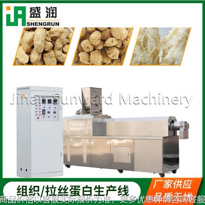 素牛排拉丝蛋白生产线 豆粕加工球状素肉设备生产线 机械