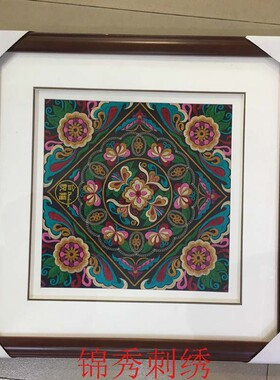 锦绣装饰画酒店采集手工描金精品客厅玄关挂画 壇城