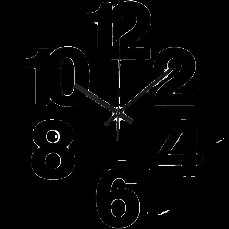 现代立体数字挂钟时尚艺术装饰静音石英钟表