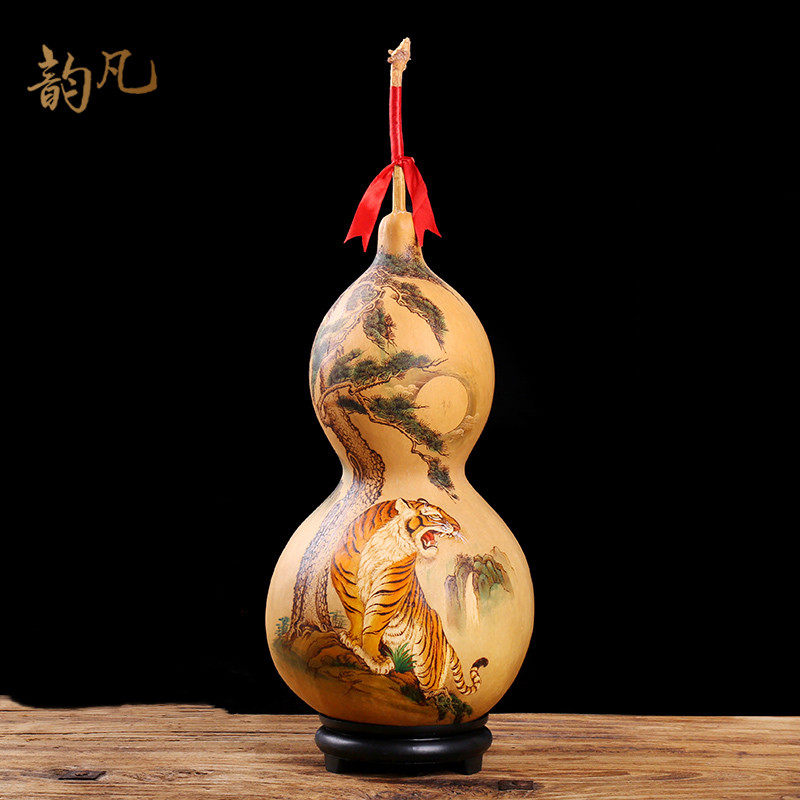 精品天然大号手工烙画葫芦客厅办公室工艺品