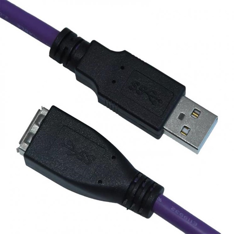 USBA公转A母带锁固定高柔拖链线缆工业相机usb放大器数据线延长线