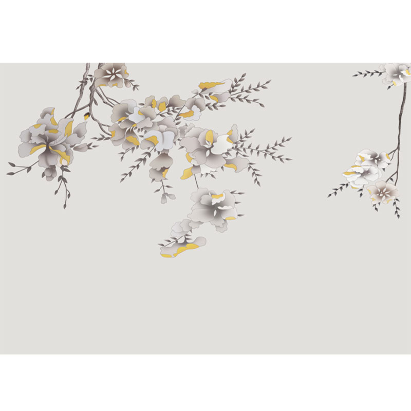 壁纸5D立体中式花鸟电视背景墙壁布卧室墙纸客厅装饰影视壁画图片