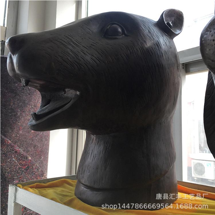 十二生肖动物铜雕 仿古颐和园十二生肖兽首铜雕塑