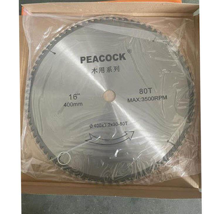 孔雀工厂出品16寸80齿木工锯片400切割机锯片06045