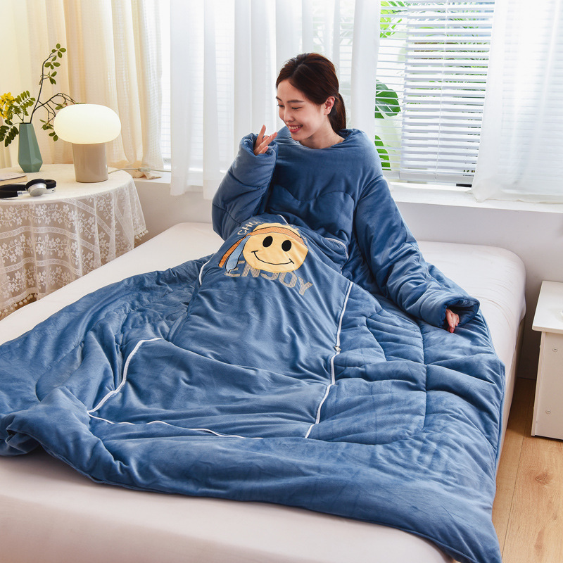 CB#新款水晶绒整张棉懒人被抱枕