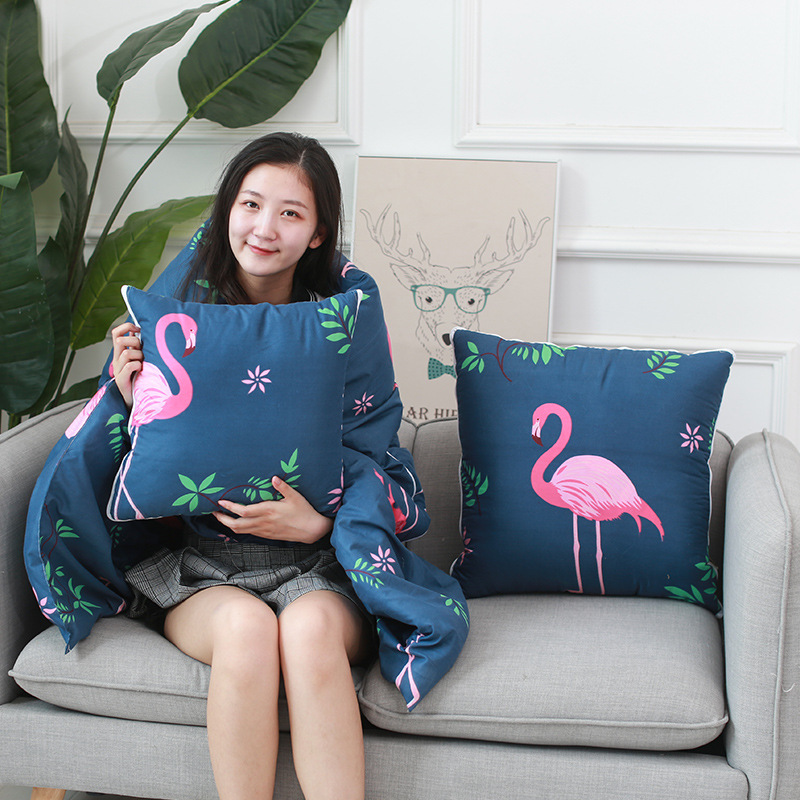 定制批发多功能抱枕被ins印花抱