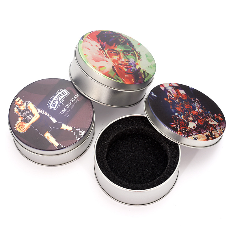 手环铁盒马口铁圆形徽章U盘盒科