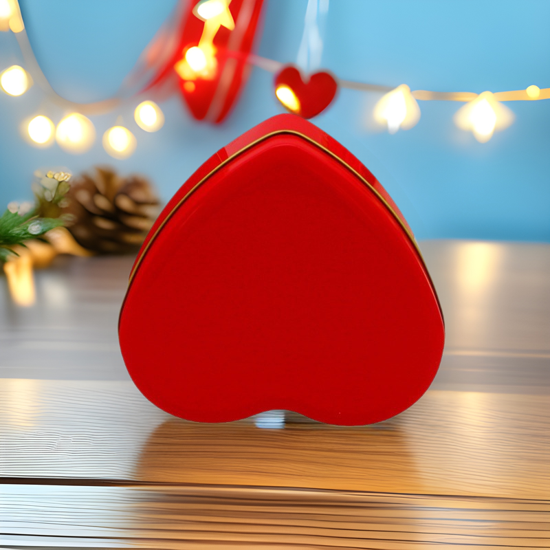 喜庆心形马口铁盒 巧克力糖果喜糖铁盒 牛奶夹心糖异型罐包装定制