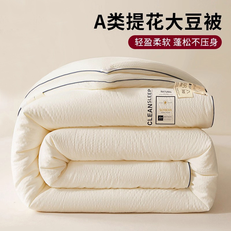 大豆纤维被子单双人加厚保暖被芯