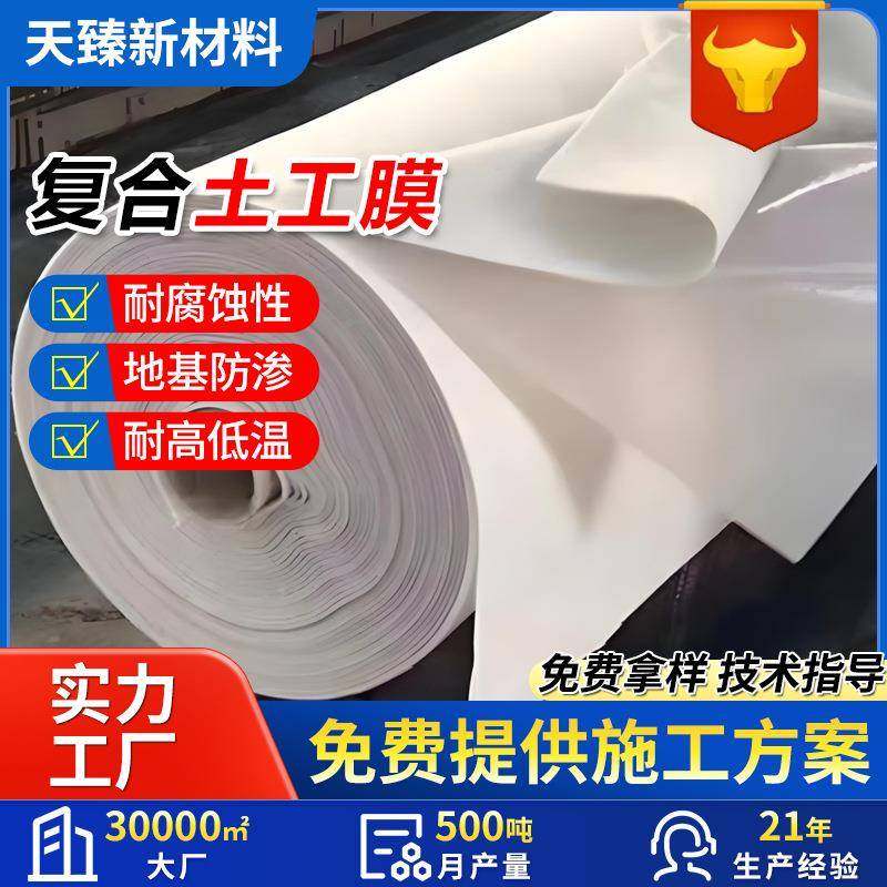 短复合土ZWW工膜丝人工底防渗水湖hdp厂e两布一膜护坡防漏一布一