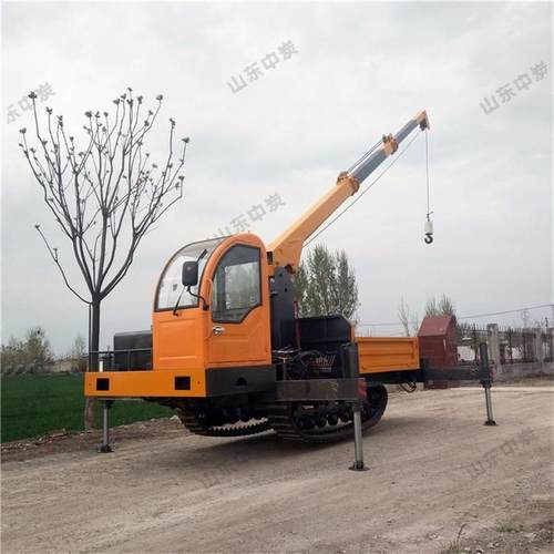 式耐磨履带随车重机 机动起灵FPV活履带随车吊 2履0吨带吊挖一体