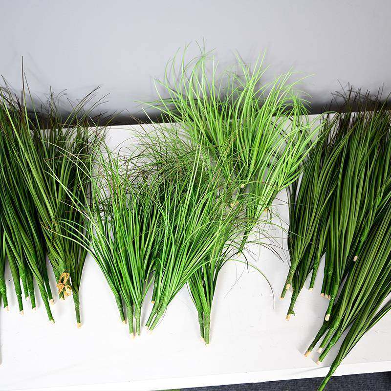 仿真小草绿 草垛zj554513 假草盆栽芒地苇面造景地蒲草细叶芦草装