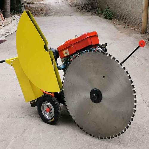 手推式水泥路面切地机电动混土凝地面切割器小型路  面开槽444切