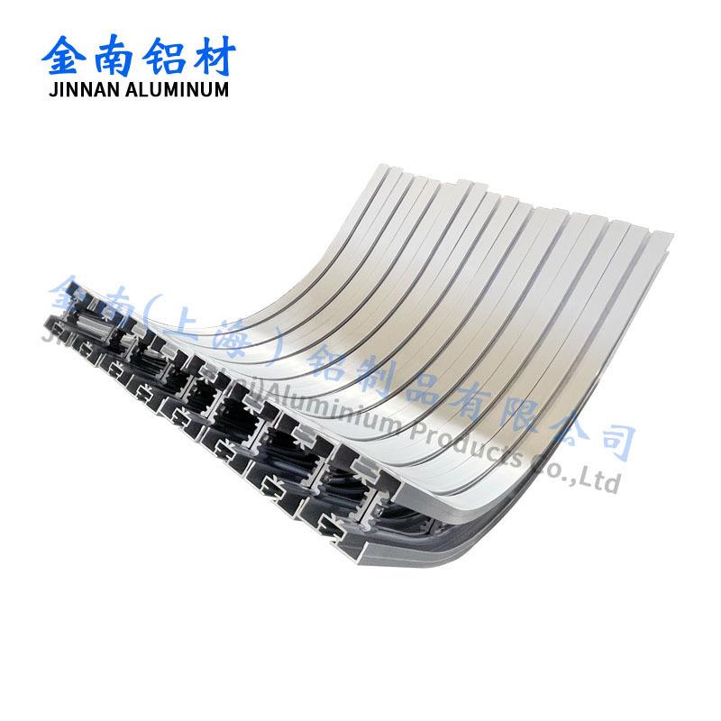 85水平弯合MBF头性输送机弯轨铝型材转弯铝金型6材30/0/9柔0/180