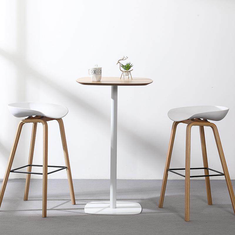 家用户型圆桌餐桌白色小方桌桌T-005吃饭子简约会小议洽桌谈网红