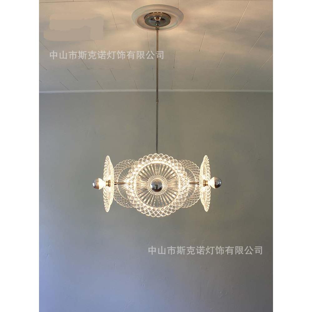 斯克诺 现代美式简约玻璃吊灯餐厅卧室衣帽间古典碗碟设计师灯具
