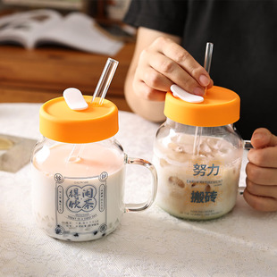 得闲饮茶玻璃杯大肚杯 大容量耐热玻璃带手杯子电陶炉加热