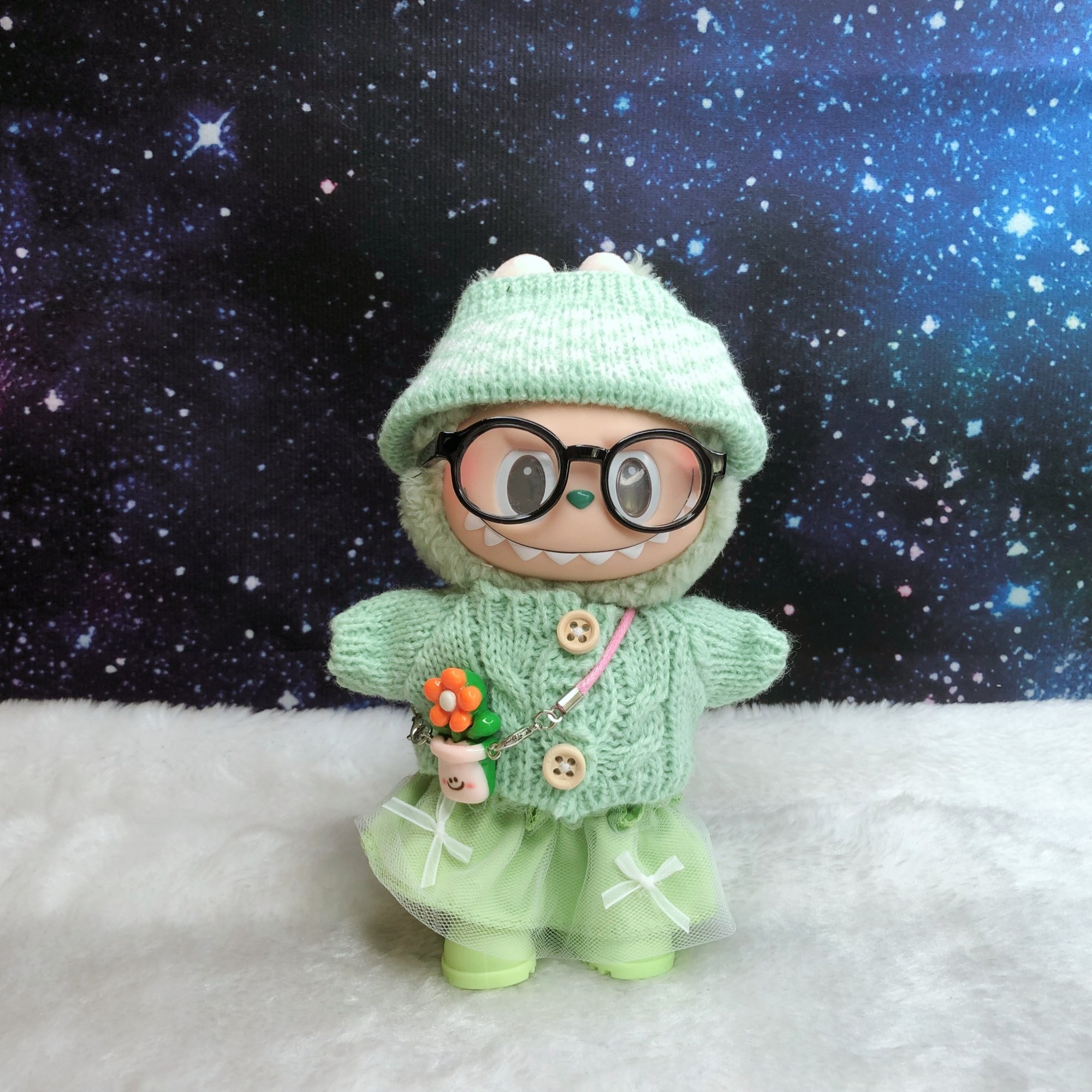 仅衣服前方高能平静青提果果一二三代娃衣17cm拉布布labubu套装潮,模玩/动漫/周边/娃圈三坑/桌游,棉花娃娃/毛绒玩具娃衣,淘宝优惠券,粉丝福利购,淘宝优惠卷