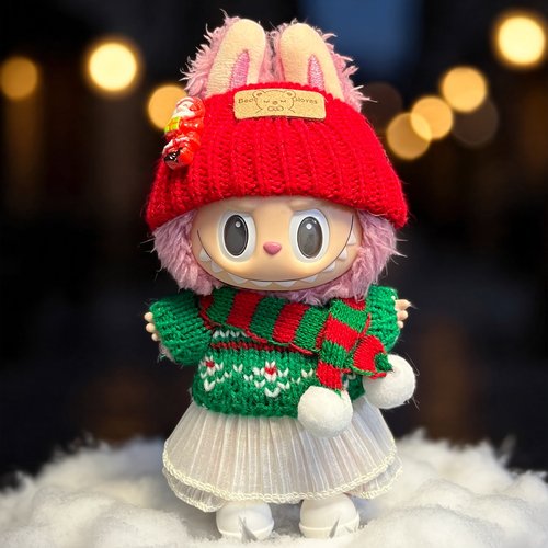 Labubu娃衣圣诞新年拉布布衣服