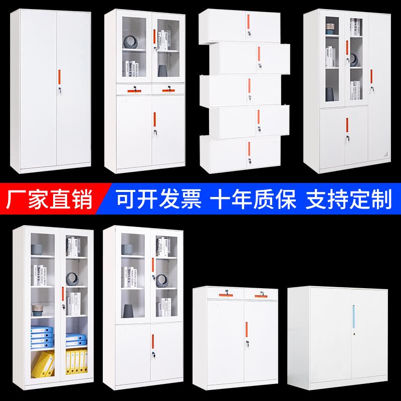 钢制办公室文件柜铁皮柜子档案柜资料柜财务凭证带锁储物书柜矮柜