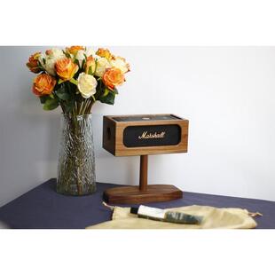 适用于Marshall Emberton1/2/3扬声器实木支架黑胡桃桌面存储保护
