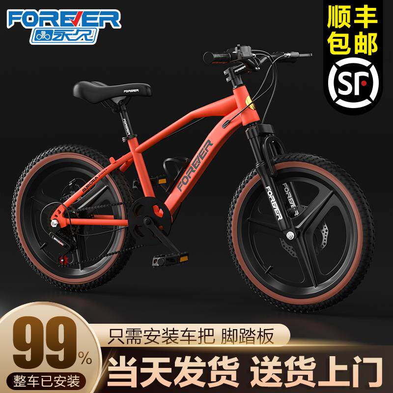 永久2025款儿童款自行车6到12岁10-15岁男女孩学生变速超轻山地车