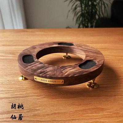 适用于哈曼卡顿琉璃2/3/4/5 水晶45底座桌面避震音响支架黑胡桃木
