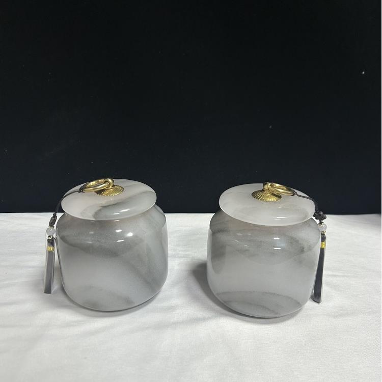 水墨玉定制刻字宠物骨灰盒防潮密封猫咪狗狗骨罐中小号爱犬骨盅