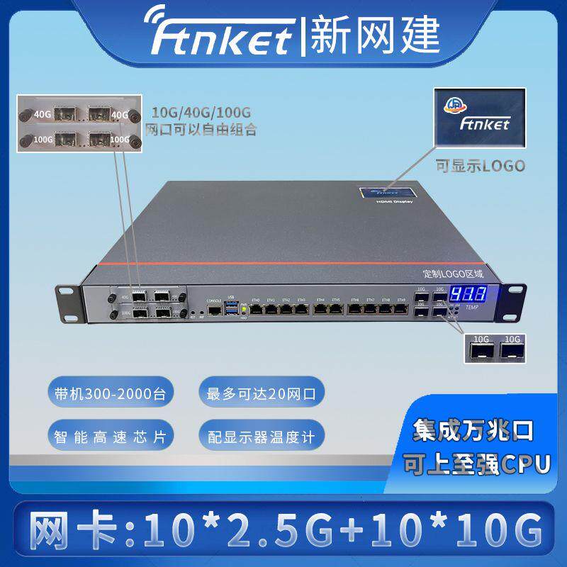 H1IKUAI新网建Q270软路由器网吧ros万兆多网口工控企业网关百为PA