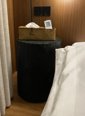 侘寂风碳化黑色墩子民宿欧式树桩创意实木矮凳边角几