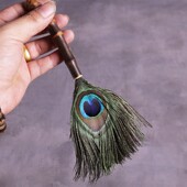 老竹手工雀羽毛扫灰除尘鸡毛掸子灰尘扫鸵鸟毛茶室茶具洁禅子