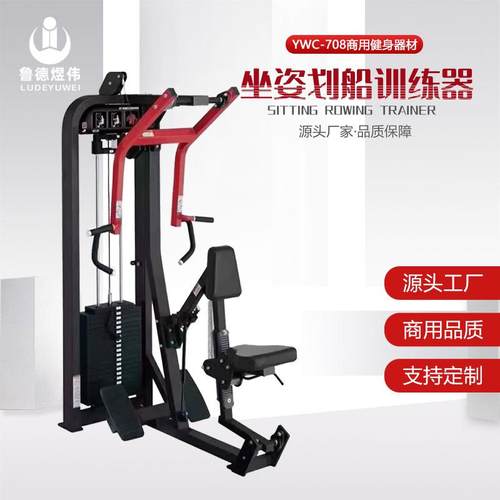 坐姿划船训练器健身器材推胸背部训练器器械商用健身房胸部背部