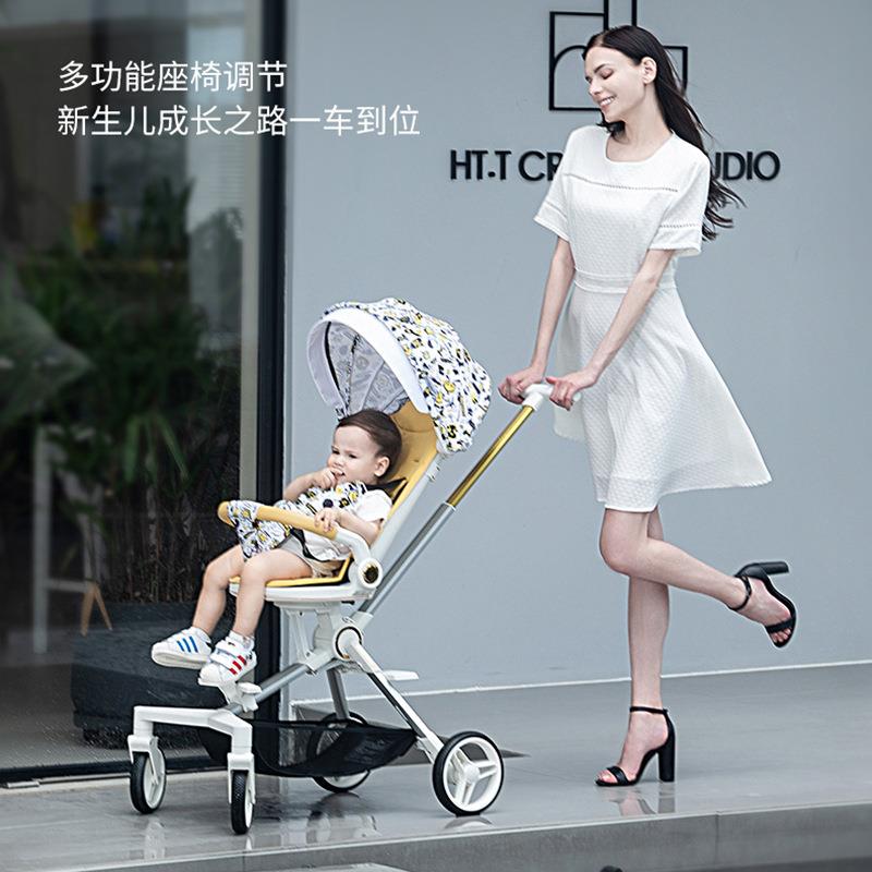 夏季折叠儿童手推车轻便双向遛娃婴儿手推车可躺高景观宝宝车遮阳