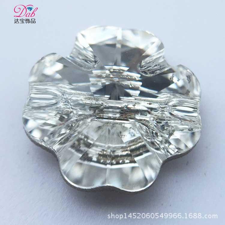 奥地利手缝钻3011幸运四叶草 异形钻 花形奥钻钮扣 白色10mm水晶