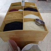 超市米斗米粮桶五谷杂粮柜四方米柜茶叶干果干货散货零食柜展示柜