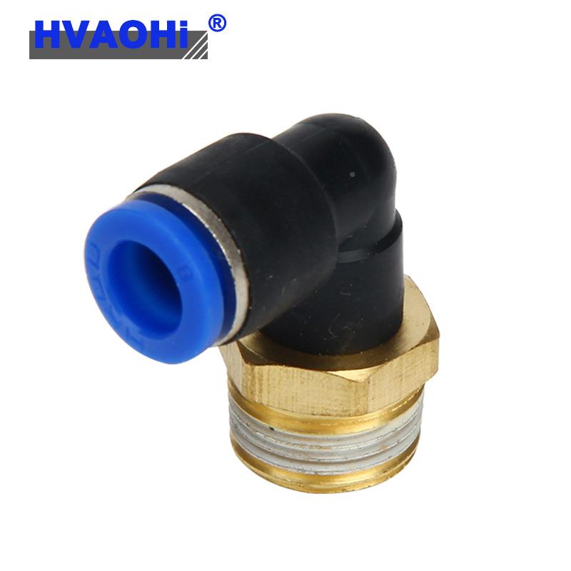 快速接头L型外螺气缸弯头P40-M5/6-01/8-2L/01-03/12-04白不锈钢