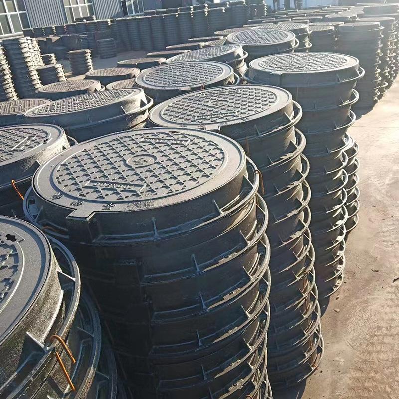 球墨铸铁形井盖 无品牌/重型铸圆井盖市政雨窨污700圆形下水铁道