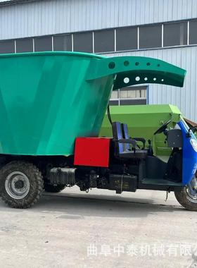 牧场XRG三投草添料车养牛车场电轮动款牛饲喂用养撒料牧区青贮喂