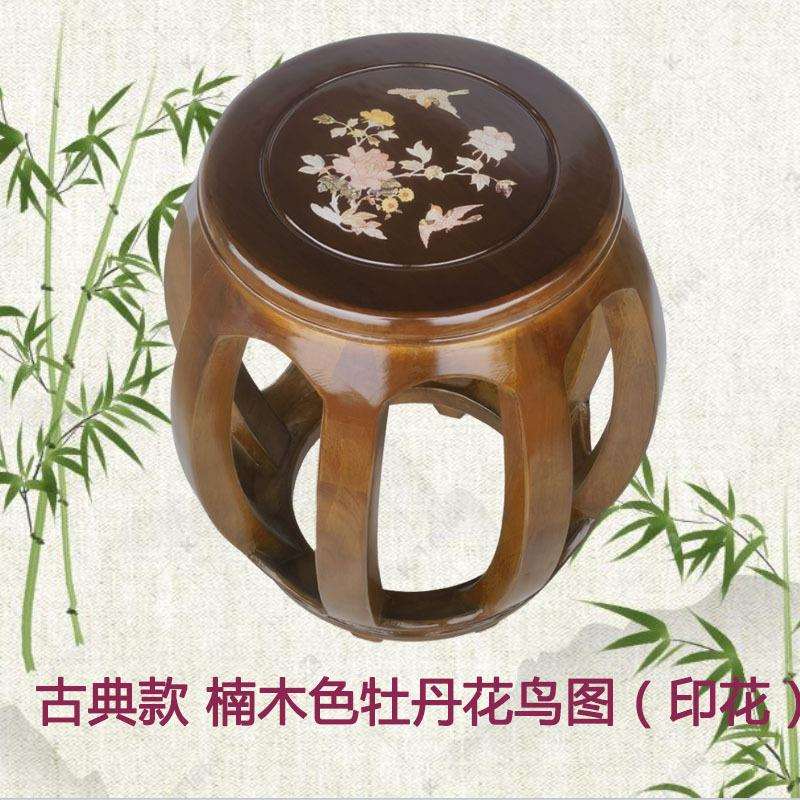 实木古筝凳子单人琴凳儿童成人学生敦煌圆凳贝雕板凳椅子