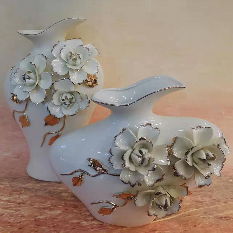 陶瓷花瓶 手工描金 工艺品 精美家居装饰品 摆件厂家