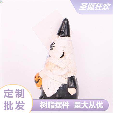 新款圣诞节LED灯发光摆件 大号花园客厅玄关无脸小公仔树脂摆件BJ