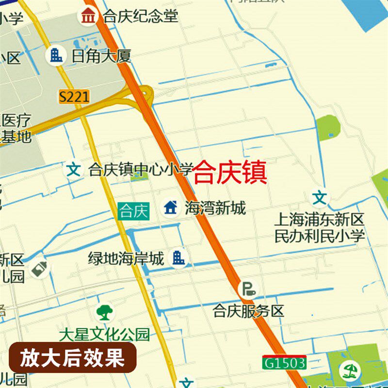 新款浦东新区行政地图办公室挂图壁超大装饰画