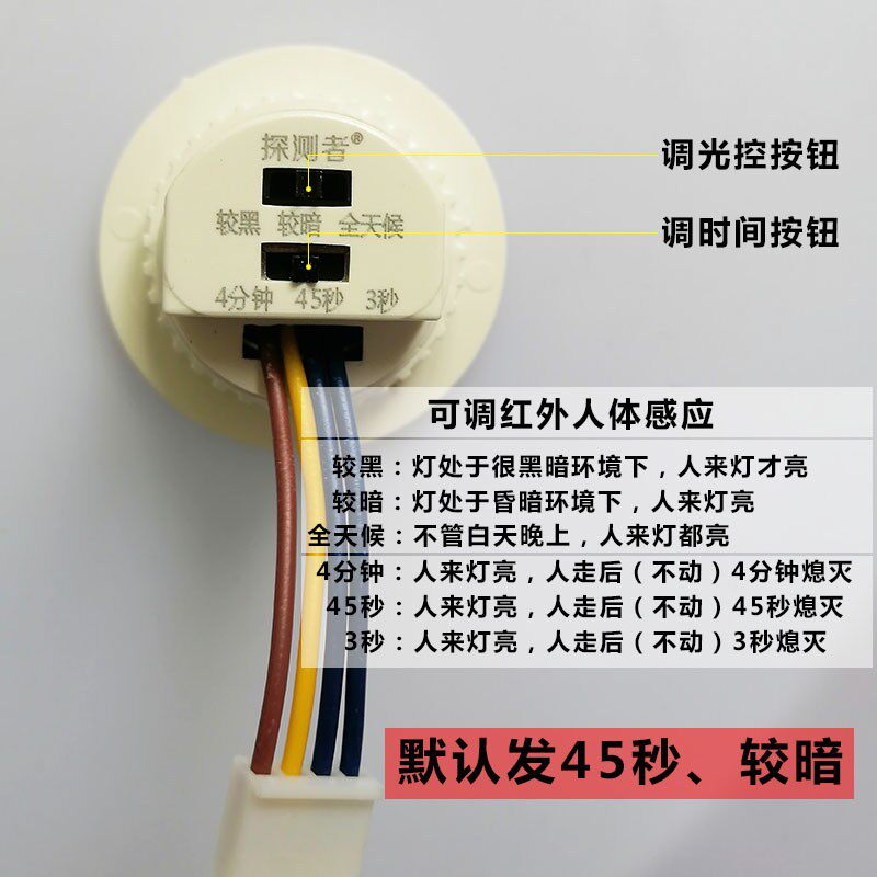 集成吊顶智能灯过道调体感应扣板灯声控平板灯