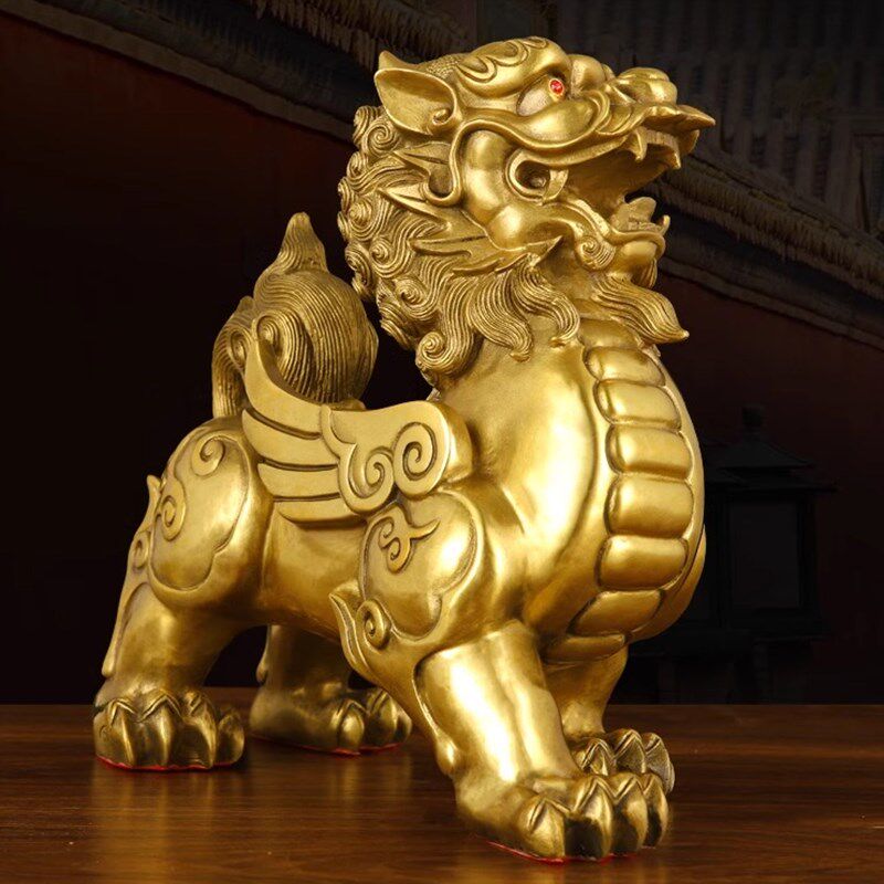 铜貔貅纯黄铜貔恘客厅财位店铺办公室大号貔犰业礼品